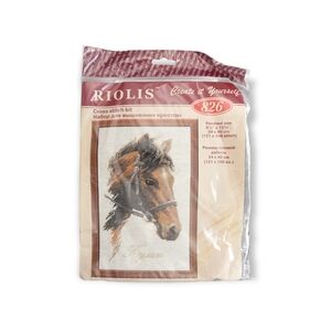 RIOLIS 826 Bay Horse Counted Cross Stitch Equine Kit 9.5"X15.75" 15 Aida Cloth